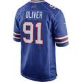Davalo B.Bills #91 Ed Oliver Royal Game Player Jersey