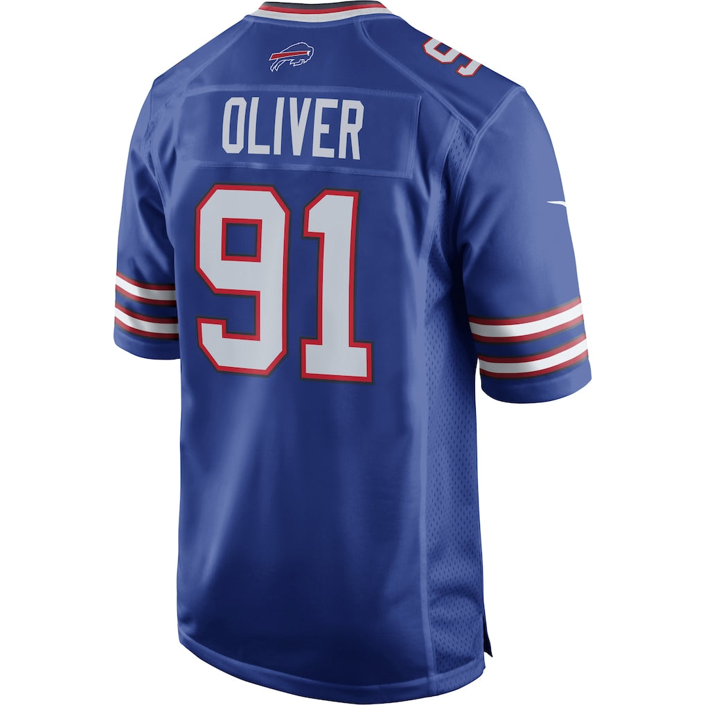 Davalo B.Bills #91 Ed Oliver Royal Game Player Jersey