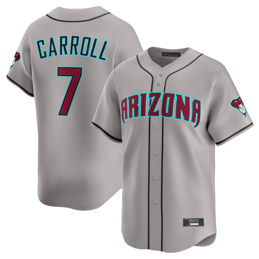 Davalo A.Diamondbacks #7 Corbin Carroll Player Gray Limited American Personalized Stitched Jerseys