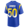 Davalo LA.Rams #50 Beaux Limmer Royal Team Game Jersey