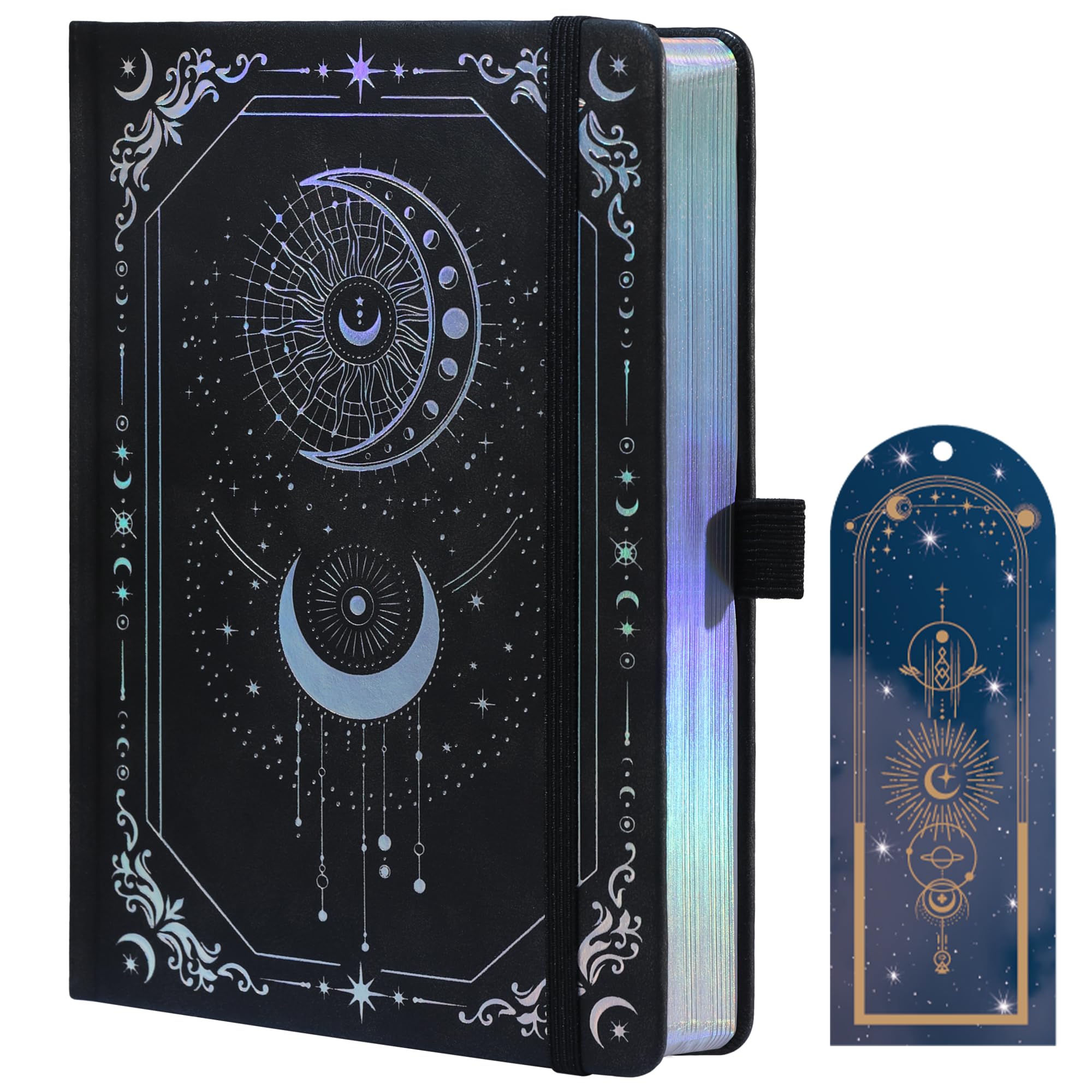 TIEFOSSI Line Journal Notebook for Women Men, 316 Pages,8.3x5.8 IN | Hardcover A5 College Ruled Notebook for Writing,Vintage Diary with Bookmark, for Work School, Note Taking