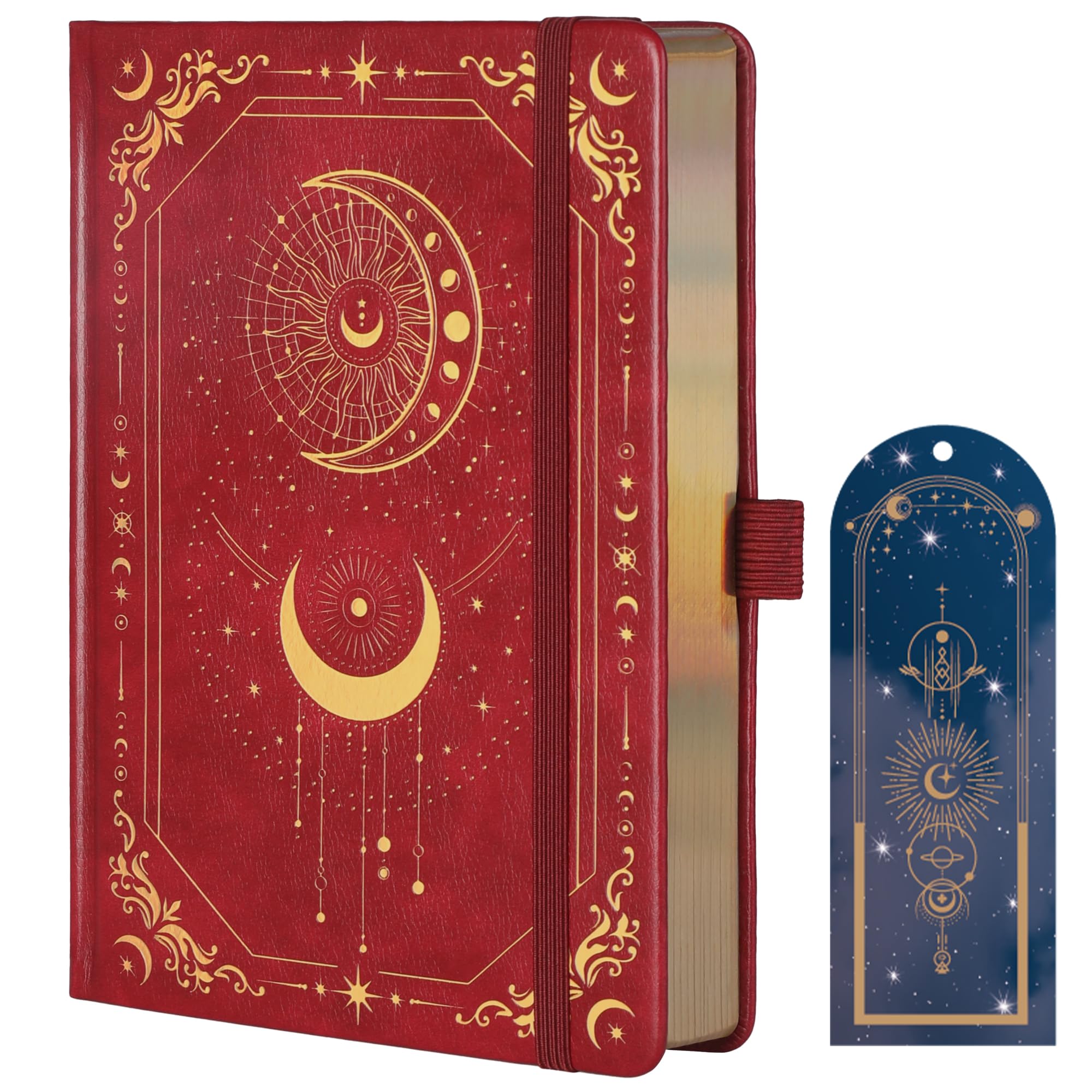 TIEFOSSI Line Journal Notebook for Women Men, 316 Pages,8.3x5.8 IN | Hardcover A5 College Ruled Notebook for Writing,Vintage Diary with Bookmark, for Work School, Note Taking