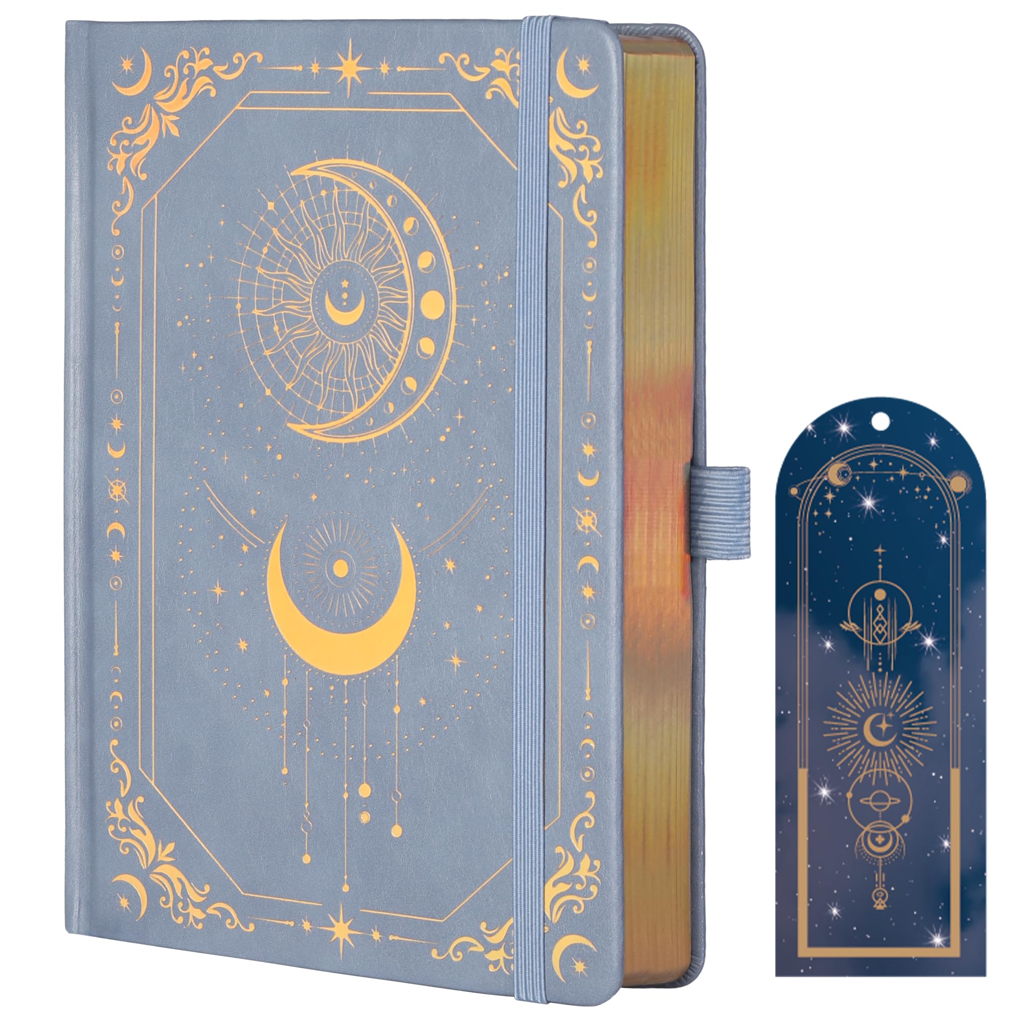 TIEFOSSI Line Journal Notebook for Women Men, 316 Pages,8.3x5.8 IN | Hardcover A5 College Ruled Notebook for Writing,Vintage Diary with Bookmark, for Work School, Note Taking