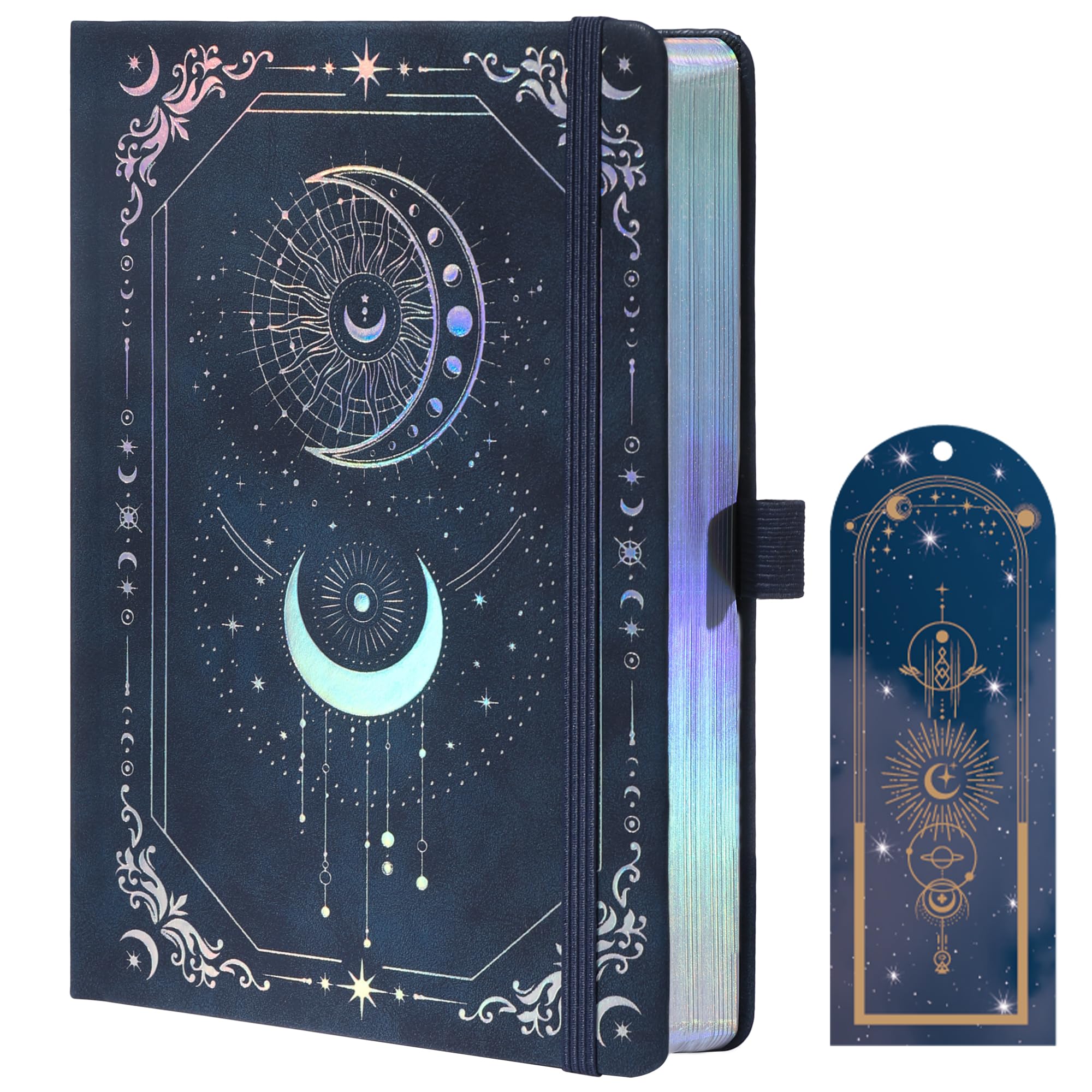 TIEFOSSI Line Journal Notebook for Women Men, 316 Pages,8.3x5.8 IN | Hardcover A5 College Ruled Notebook for Writing,Vintage Diary with Bookmark, for Work School, Note Taking