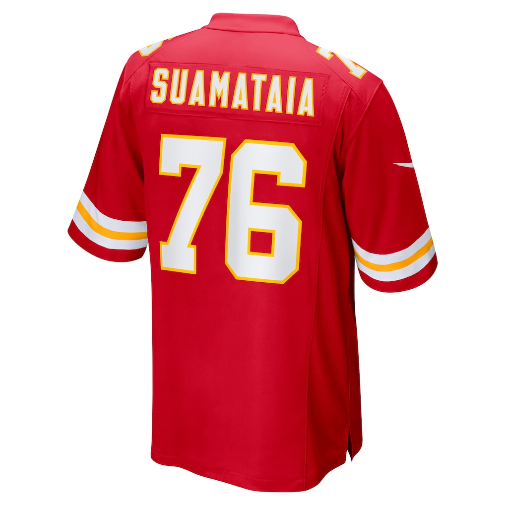 Davalo KC.Chiefs #76 Kingsley Suamataia Red Game Jersey