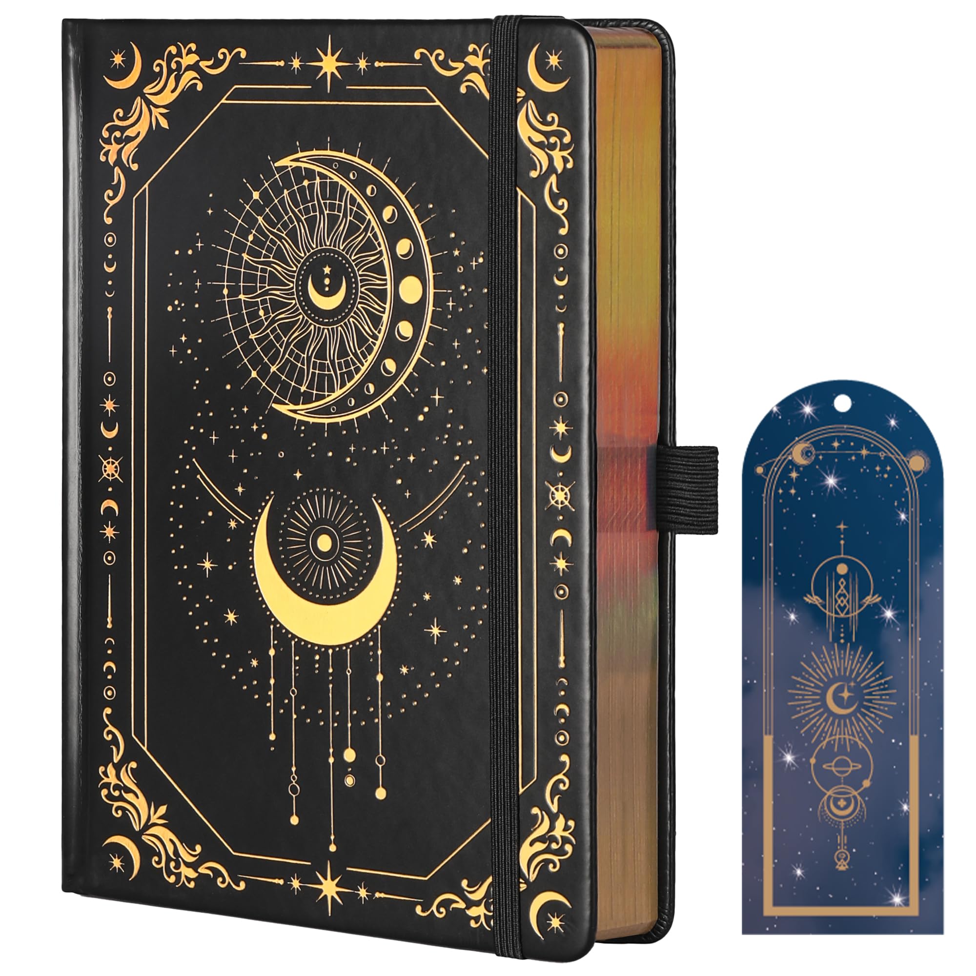 TIEFOSSI Line Journal Notebook for Women Men, 316 Pages,8.3x5.8 IN | Hardcover A5 College Ruled Notebook for Writing,Vintage Diary with Bookmark, for Work School, Note Taking