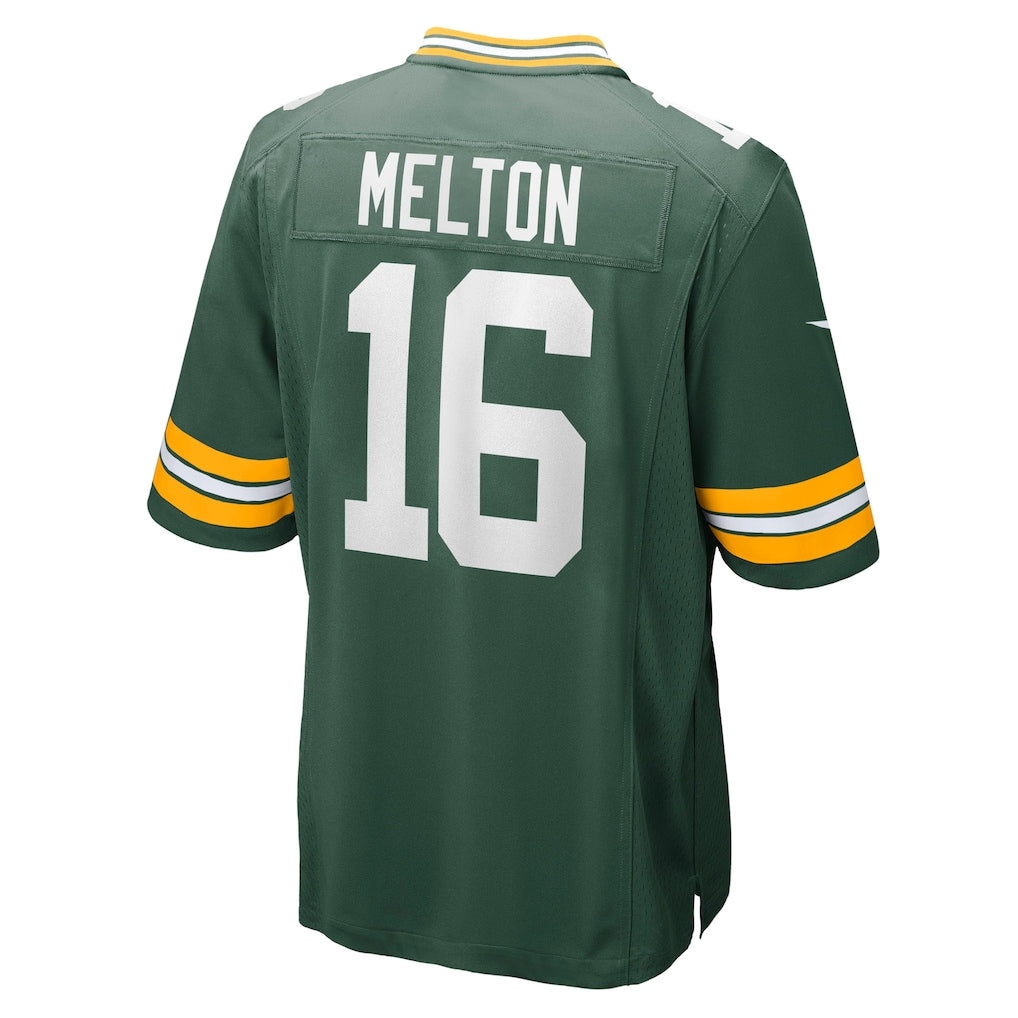 Davalo GB.Packers #16 Bo Melton Green Team Game Jersey