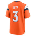 Davalo D.Broncos #3 Wil Lutz Orange Team Game Jersey