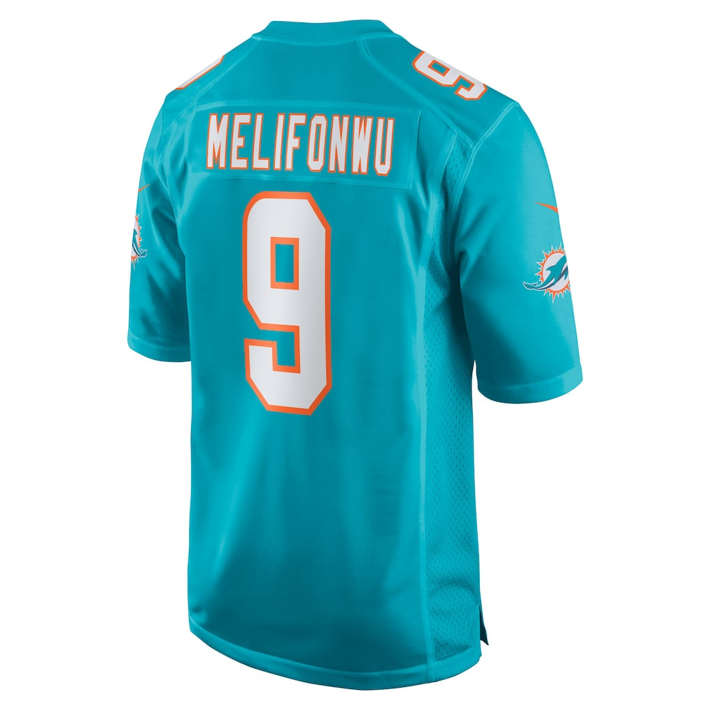 Davalo M.Dolphins #9 Ifeatu Melifonwu Aqua Team Game Jersey