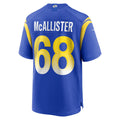 Davalo LA.Rams #68 Mike McAllister Royal Home Game Jersey
