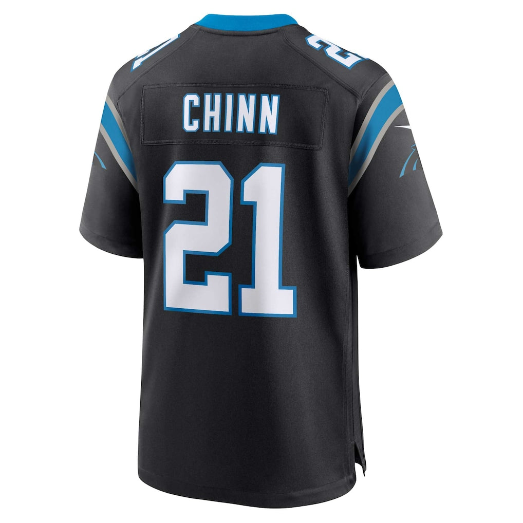 Davalo C.Panthers #21 Jeremy Chinn Black Player Game Jersey