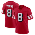 Davalo #8 Steve Young Player SF.49ers Scarlet Alternate Game Stitched Jerseys