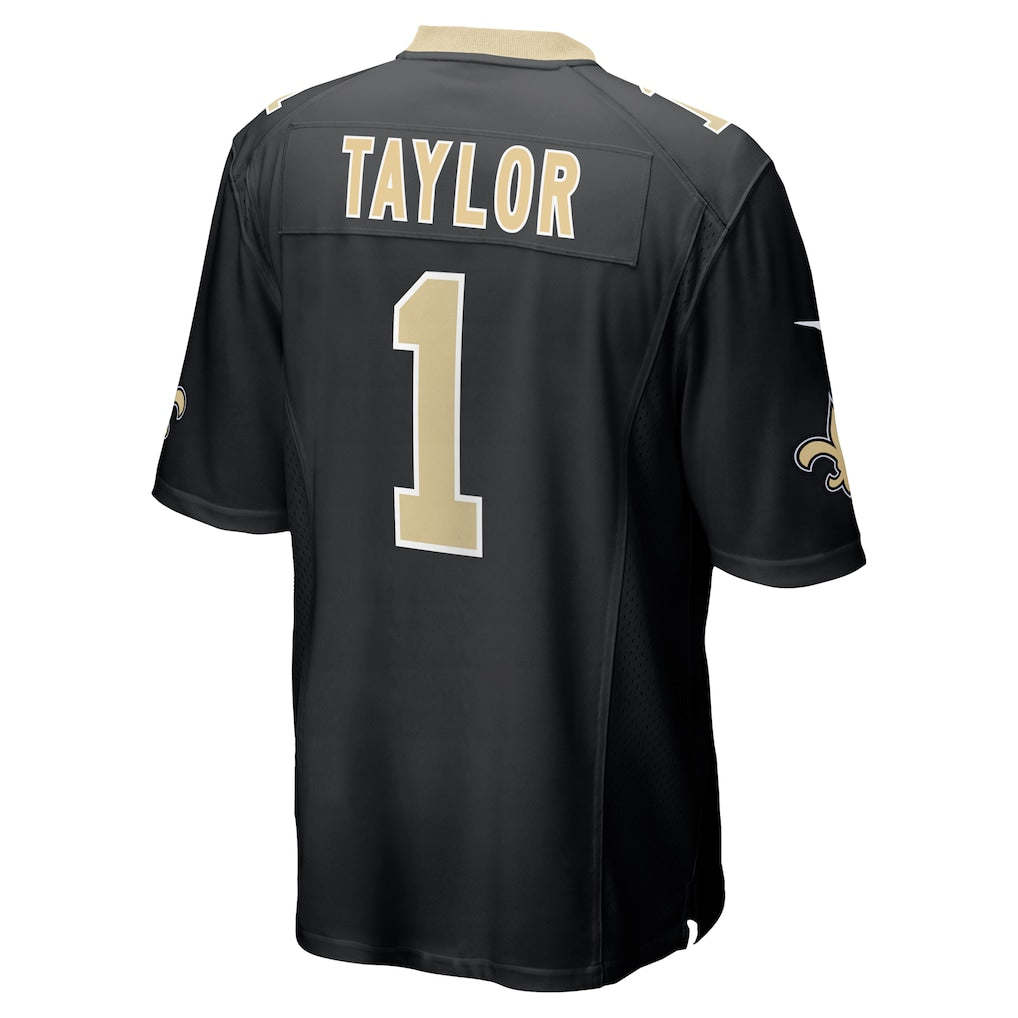 Davalo NO.Saints #1 Alontae Taylor Black Team Game Jersey