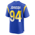 Davalo LA.Rams #94 Desjuan Johnson Royal Home Game Jersey