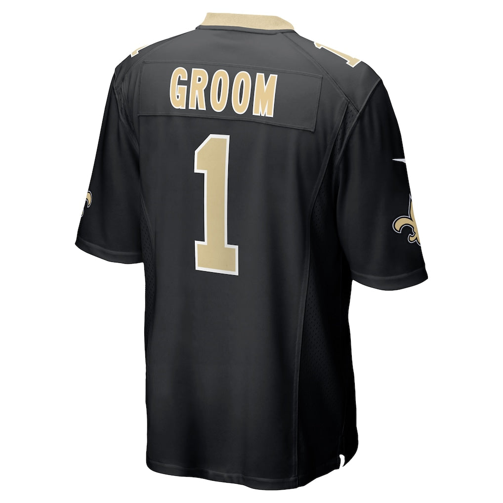 Davalo NO.Saints #1 Groom Black Game Jersey