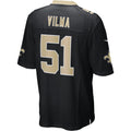 Davalo NO.Saints #51 Jonathan Vilma Black Game Retired Player Jersey