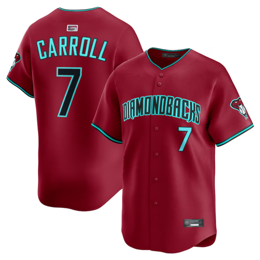 Davalo A.Diamondbacks #7 Corbin Carroll Player Red Alternate Limited Personalized Stitched Jerseys