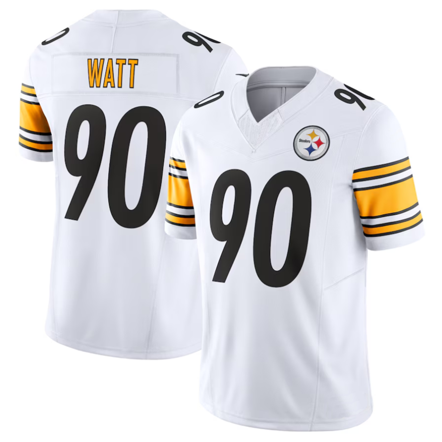 Davalo #90 T.J. Watt Player P.Steelers White Vapor F.U.S.E. Limited Stitched Jerseys