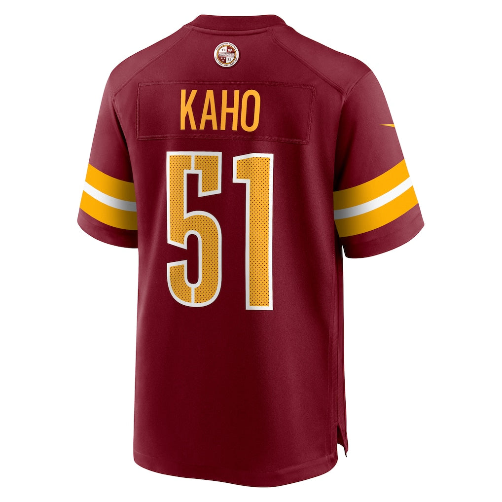 Davalo W.Commanders #51 Ale Kaho Burgundy Team Game Jersey