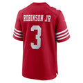 Davalo SF.49ers #3 Brian Robinson Jr. Scarlet Team Game Jersey