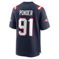 Davalo NE.Patriots #91 Elijah Ponder Navy Team Game Jersey