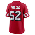 Davalo SF.49ers #52 Patrick Willis Scarlet Retired Player Alternate Game Jersey