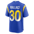 Davalo LA.Rams #30 Josh Wallace Royal Game Jersey