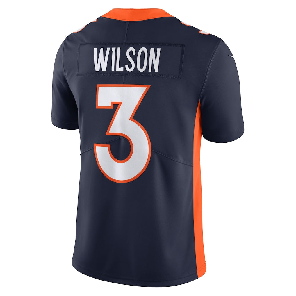 Davalo D.Broncos #3 Russell Wilson Navy Vapor Untouchable Limited Jersey