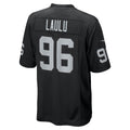Davalo LV.Raiders #96 Jonah Laulu Black Team Game Jersey