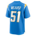 Davalo LA.Chargers #51 Rashad Weaver Powder Blue Team Game Jersey