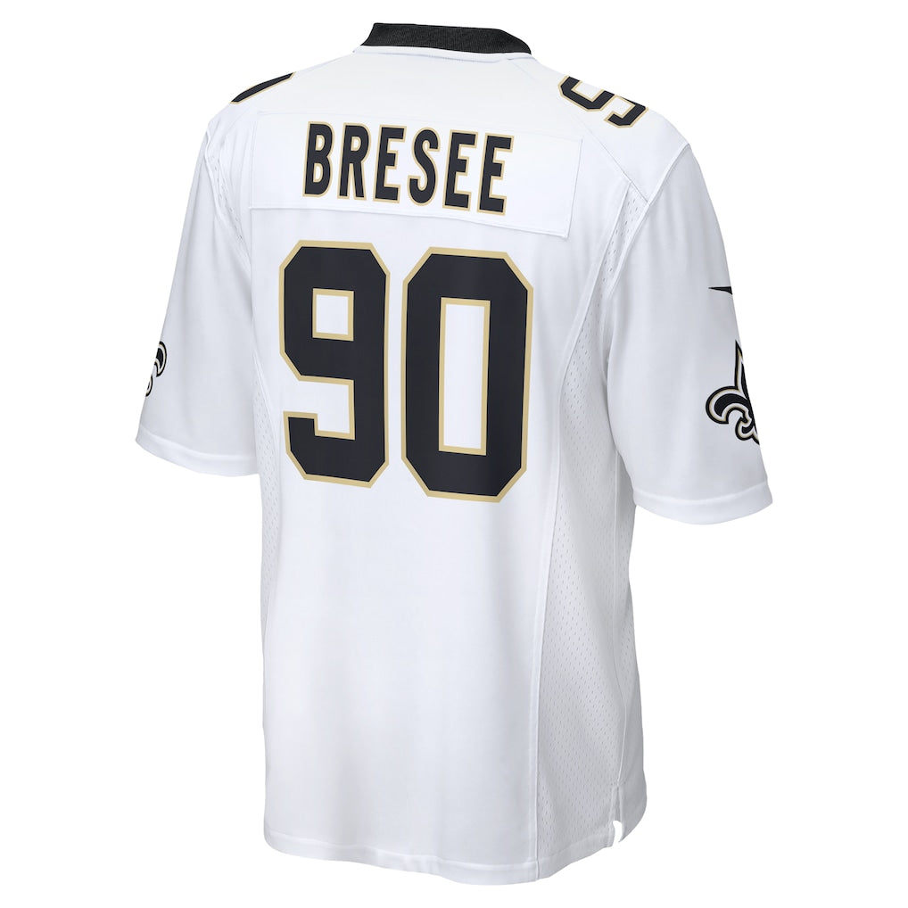Davalo NO.Saints #90 Bryan Bresee White Game Jersey