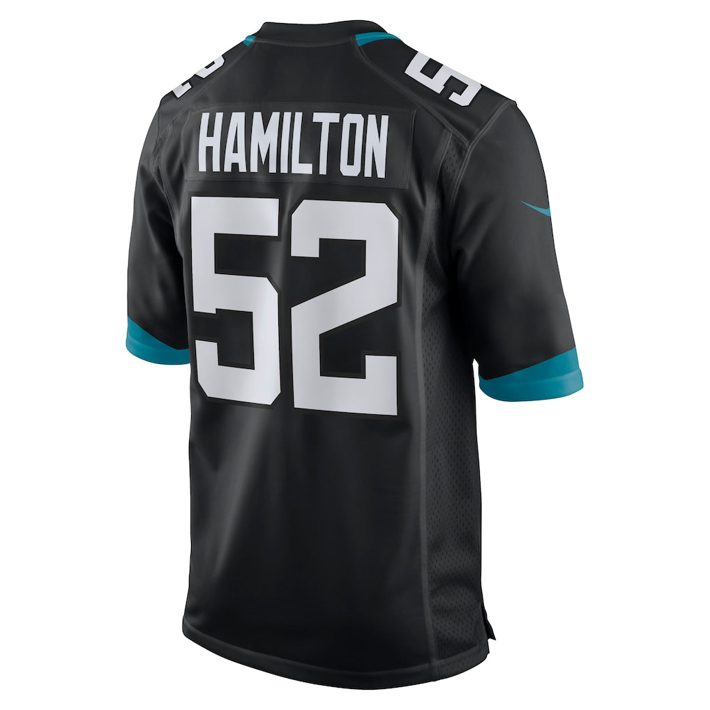 Davalo J.Jaguars #52 DaVon Hamilton Black Game Jersey