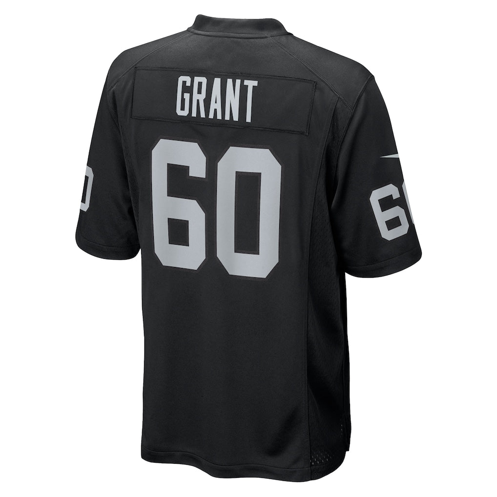 Davalo LV.Raiders #60 Charles Grant Black Team Game Jersey