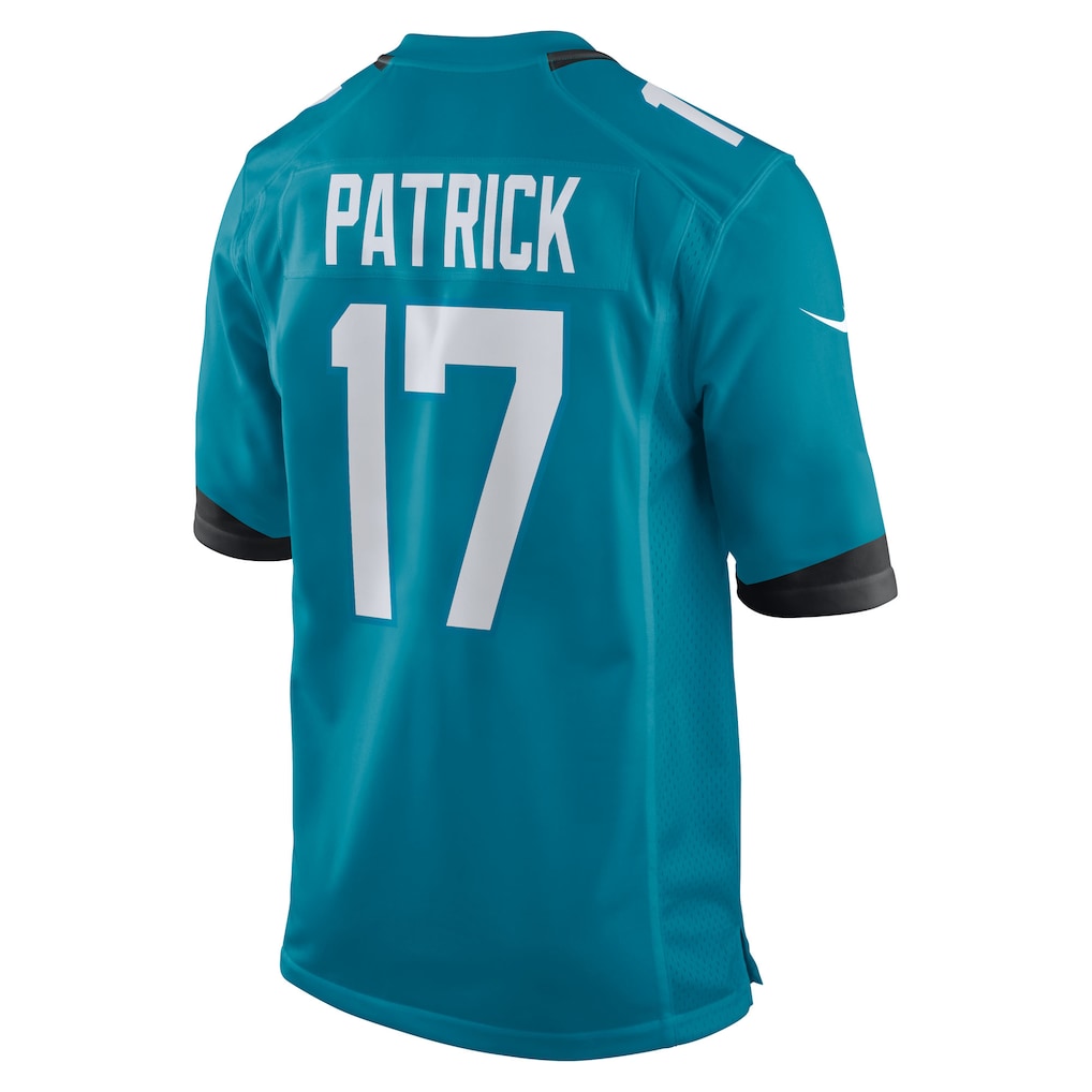 Davalo J.Jaguars #17 Tim Patrick Teal Team Game Jersey