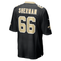 Davalo NO.Saints #66 William Sherman Black Team Game Jersey