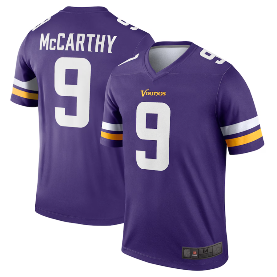 Davalo #9 J.J. McCarthy Player MN.Vikings Purple Alternate Legend Stitched Jerseys