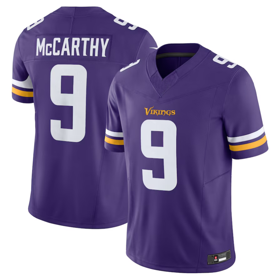 Davalo #9 J.J. McCarthy Player MN.Vikings Purple Vapor F.U.S.E. Limited Stitched Jerseys