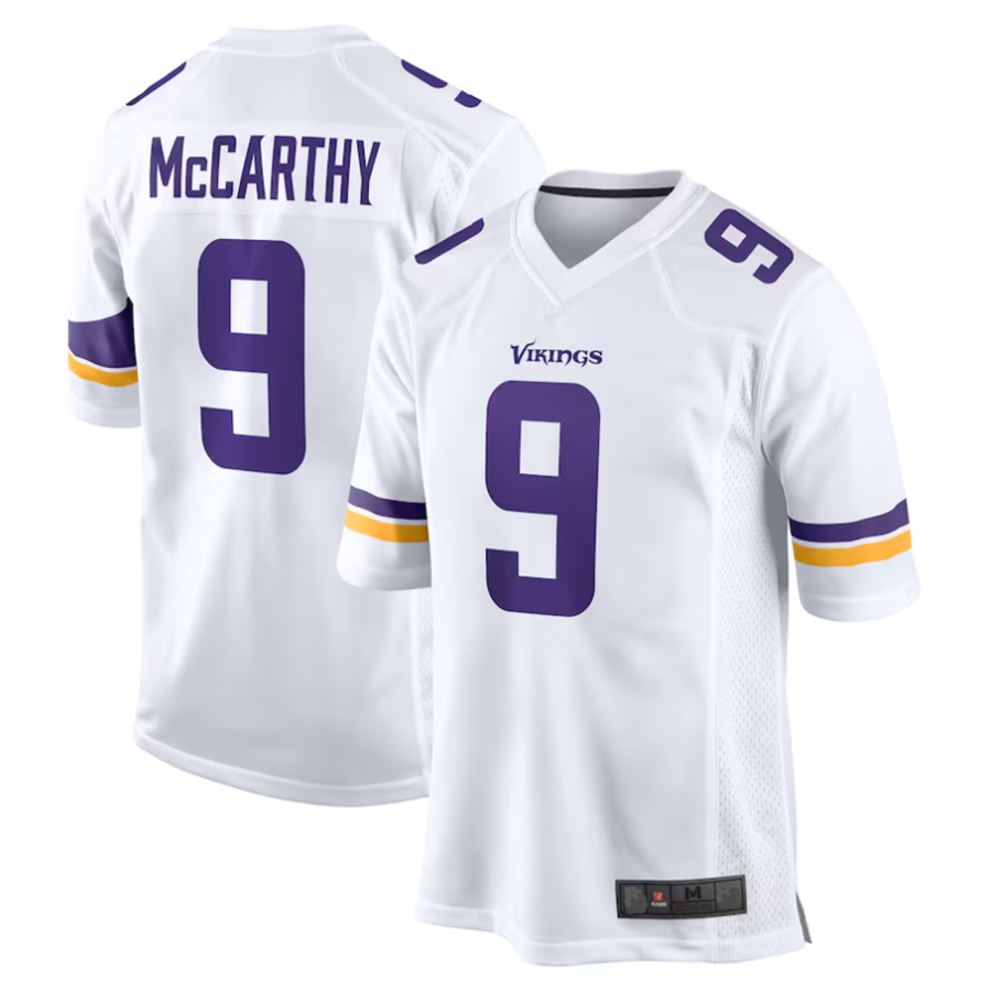 Davalo #9 J.J. McCarthy Player MN.Vikings White Game Stitched Jerseys