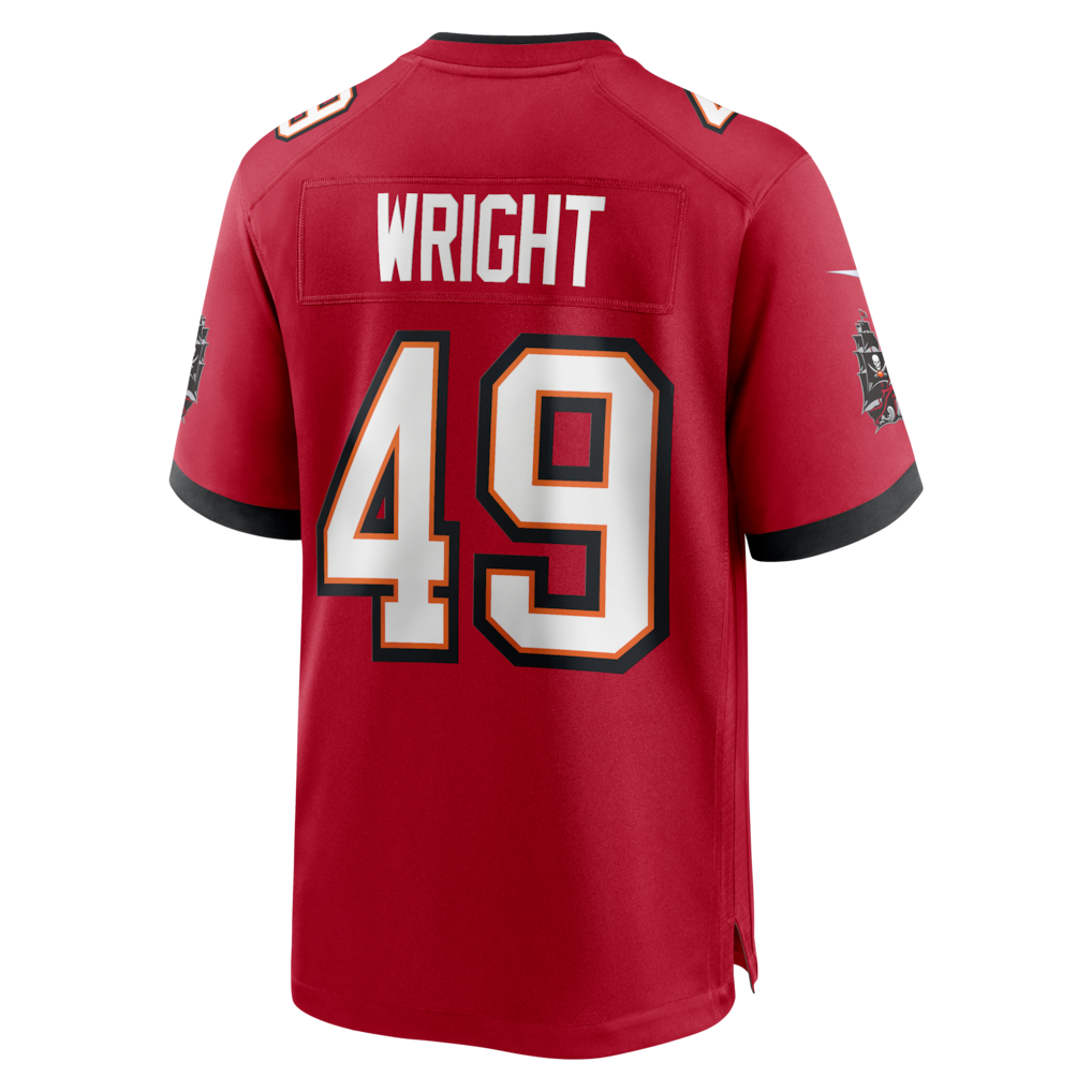 Davalo TB.Buccaneers #49 Owen Wright Red Team Game Jersey