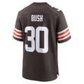 Davalo C.Browns #30 Devin Bush Brown Game Jersey