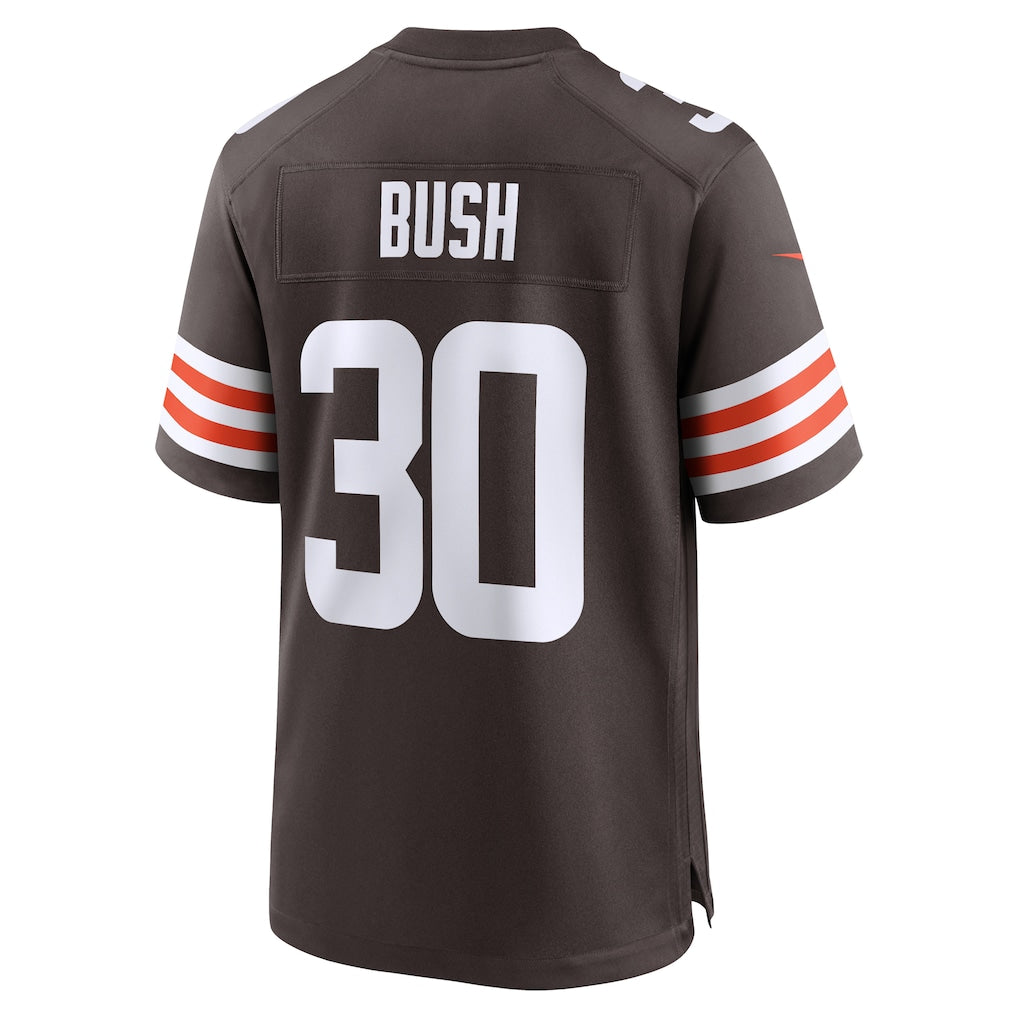 Davalo C.Browns #30 Devin Bush Brown Game Jersey