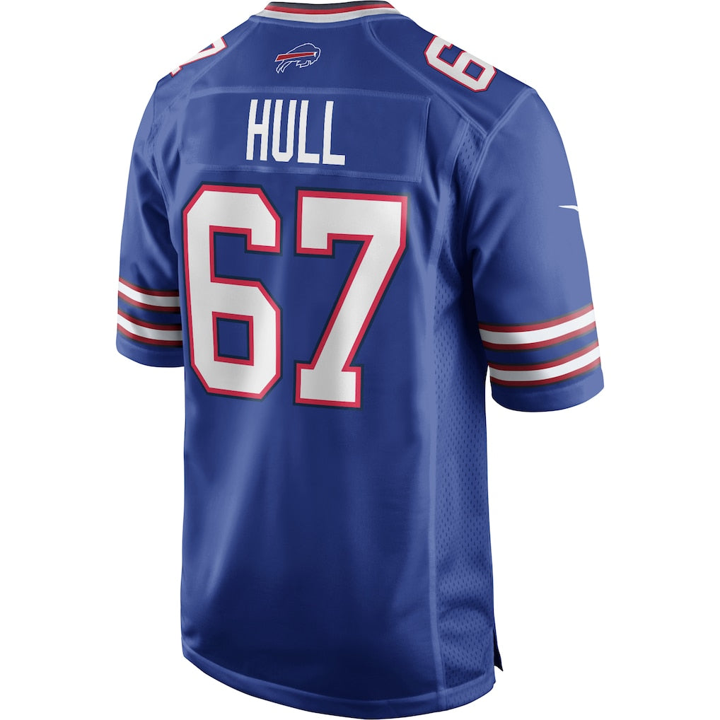 Davalo B.Bills #67 Kent Hull Royal Game Retired Player Jersey