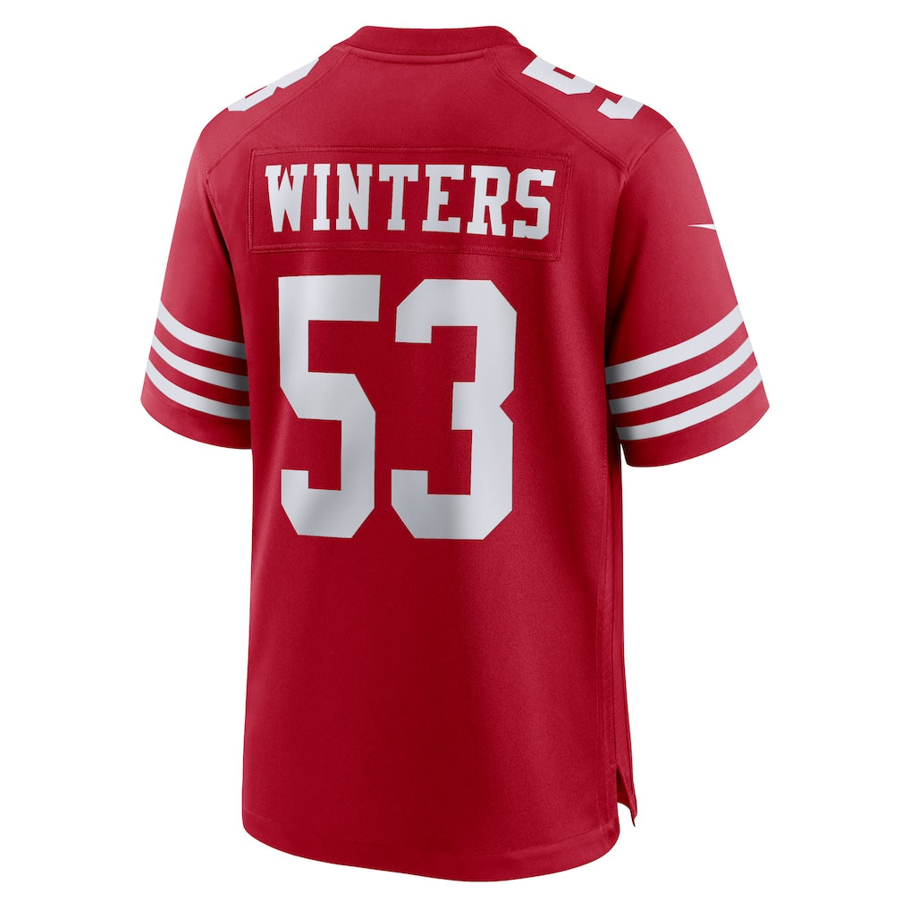 Davalo SF.49ers #53 Dee Winters Scarlet Team Game Jersey