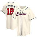 Davalo A.Braves #18 Mike Yastrzemski player Cream Replica Alternate Stitched Jerseys