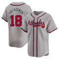 Davalo A.Braves #18 Mike Yastrzemski player Gray Limited Away Stitched Jerseys