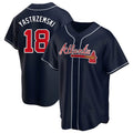 Davalo A.Braves #18 Mike Yastrzemski player Navy Replica Alternate Stitched Jerseys