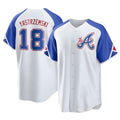 Davalo A.Braves #18 Mike Yastrzemski player White Replica City Connect Stitched Jerseys