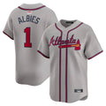 Davalo A.Braves #1 Ozzie Albies Player Gray Vapor Premier City Connect Premium Stitched Jerseys