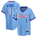 Davalo A.Braves #1 Ozzie Albies Player Powder Blue 2026 City Connect T shirt Stitched Jerseys
