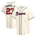 Davalo A.Braves #23 Michael Harris II player Cream Replica Alternate Stitched Jerseys